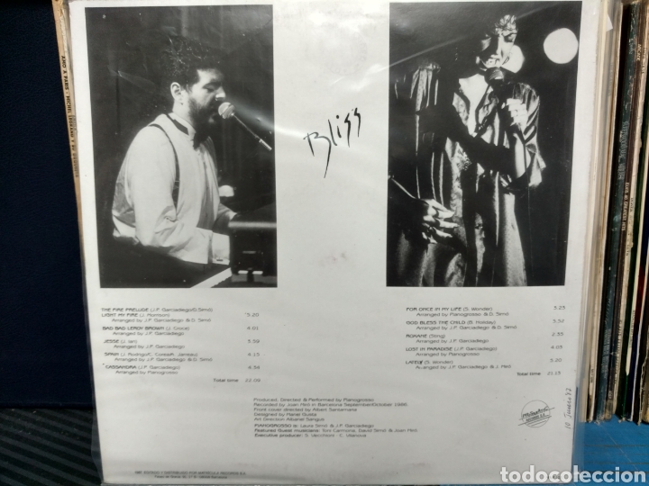 Discos de vinilo: Pianogrosso - Bliss (LP, Album) - Foto 2