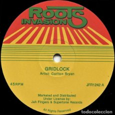 Discos de vinilo: CARLTON BRYAN - GRIDLOCK / WALKING ON SUNSHINE - 12” [JAH FINGERS MUSIC, 2018] REGGAE. Lote 351292919