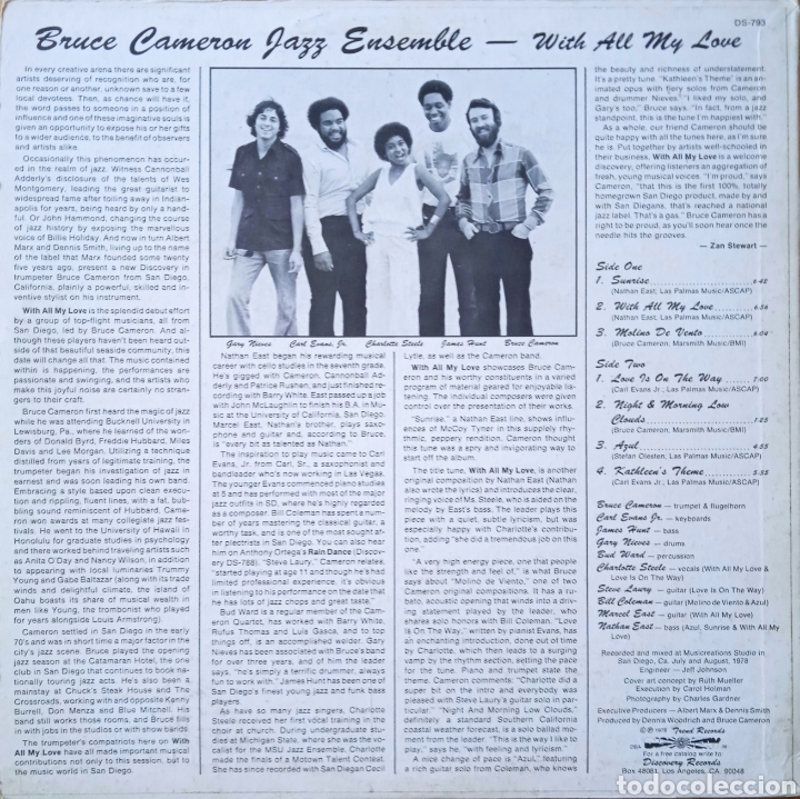 Discos de vinilo: Disco de vinilo Bruce Cameron Jazz Ensemble - Foto 2