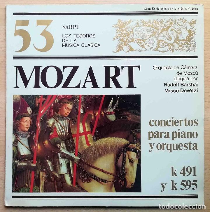 Discos de vinilo: Los Tesoros de la M&uacute;sica Cl&aacute;sica N&ordm; 53 Mozart Conciertos para piano y orquesta K 491 y K 595