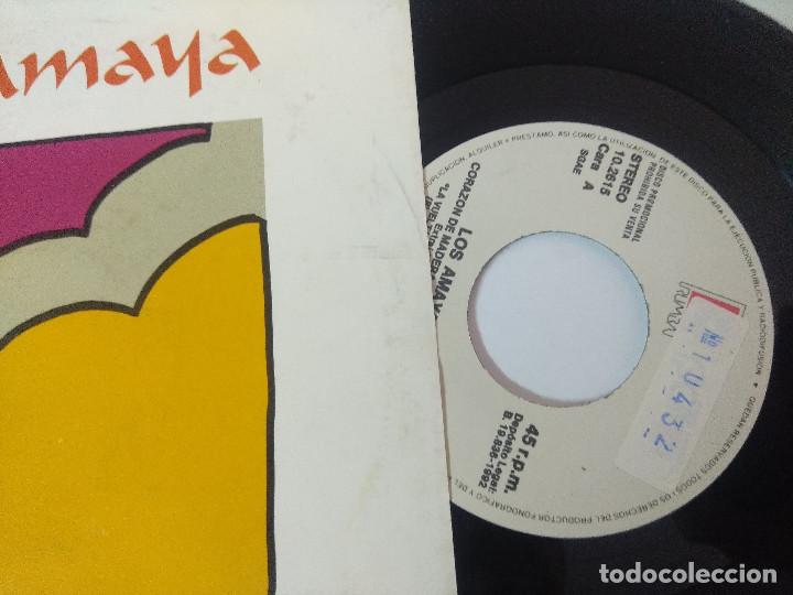 Discos de vinilo: LOS AMAYA/CORAZON DE MADERA/SINGLE PROMOCIONAL. - Foto 2