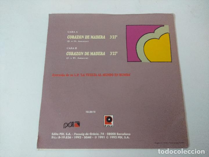 Discos de vinilo: LOS AMAYA/CORAZON DE MADERA/SINGLE PROMOCIONAL. - Foto 3