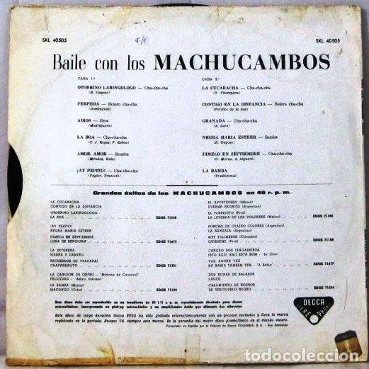 Discos de vinilo: LOS MACHUCAMBOS - BAILE - LP - Foto 2