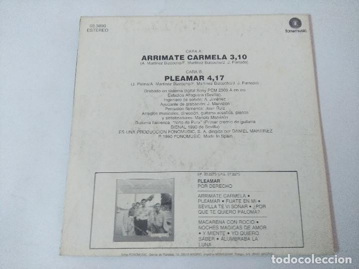 Discos de vinilo: PLEAMAR/ARRIMATE CARMELA/SINGLE. - Foto 3