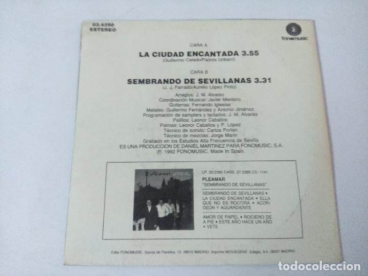 Discos de vinilo: PLEAMAR/LA CIUDAD ENCANTADA/SINGLE. - Foto 3