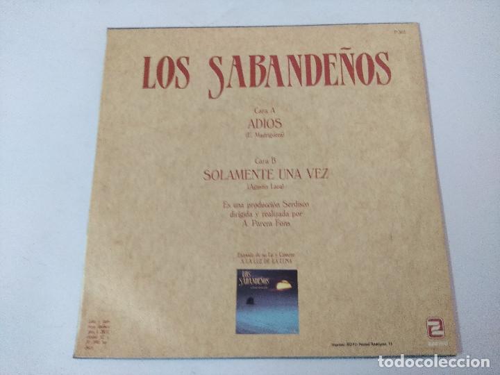 Discos de vinilo: LOS SABANDE&Ntilde;OS/ADIOS/SINGLE PROMOCIONAL. - Foto 3