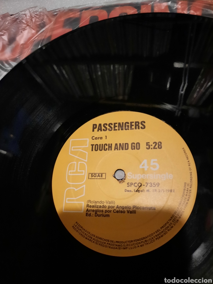 Discos de vinilo: Passengers - touch and go - Foto 2
