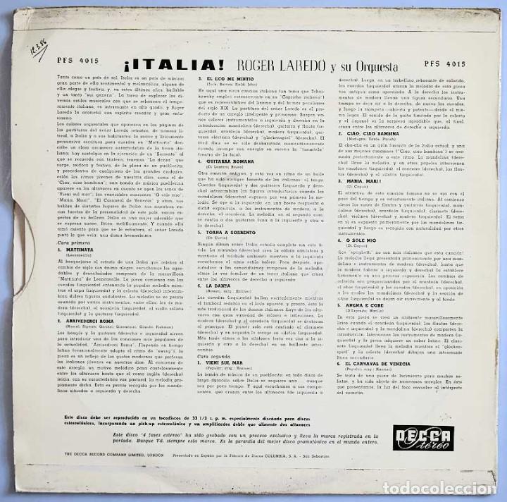 Discos de vinilo: Roger Laredo y su Orquesta - Italia. LP - Foto 2
