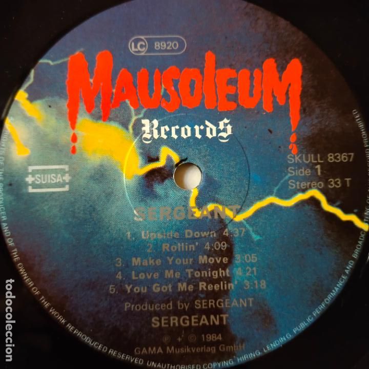 Discos de vinilo: SERGEANT- EUROPE LP 1984- COMO NUEVO. - Foto 3
