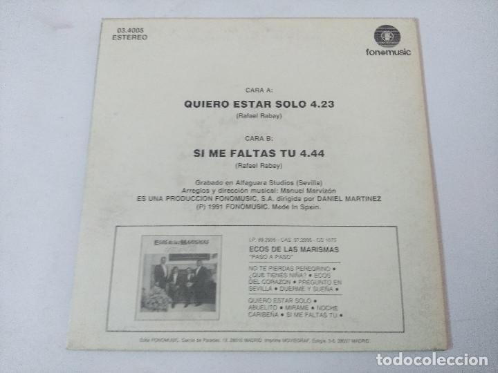Discos de vinilo: ECOS DE LAS MARISMAS/QUIERO ESTAR SOLO/SINGLE. - Foto 3