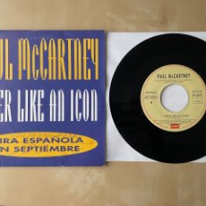 Discos de vinilo: PAUL MCCARTNEY (THE BEATLES) - BIKER LIKE AN ICON - 7” SINGLE 1993 SPAIN - PROMO. Lote 352060754