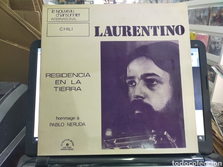 Discos de vinilo: Laurentino LP residencia en la tierra Pablo Neruda Francia 1974