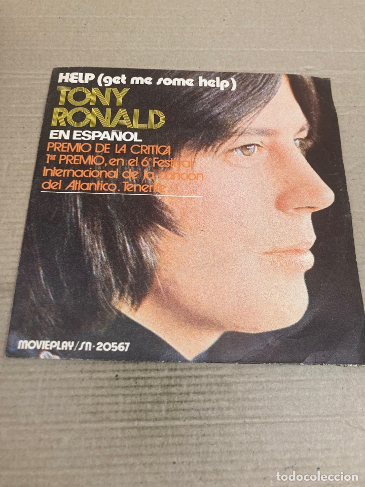 Discos de vinilo: Disco de vinilo Single Tony Ronald - Foto 1