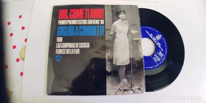 Discos de vinilo: GIGLIOLA CINQUETTI-EP DIO COMO TE AMO +3 - Foto 1