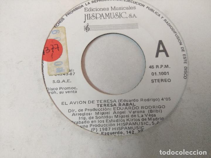 Discos de vinilo: TERESA RABAL/EL AVION DE TERESA/SINGLE. - Foto 2