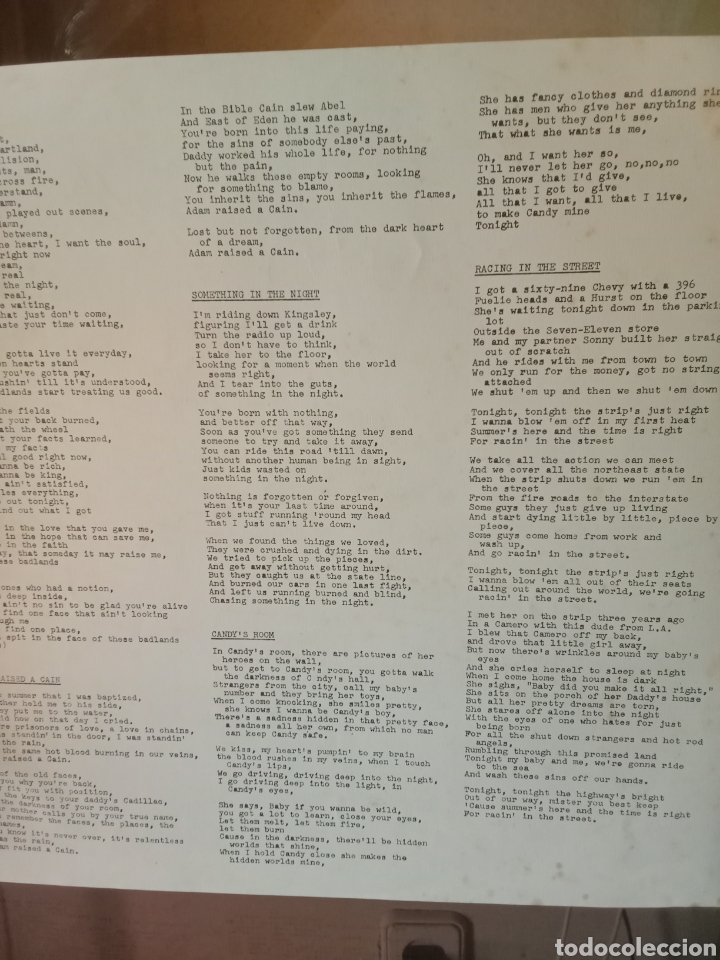 Discos de vinilo: BRUCE SPRINGSTEEN Original CBS Spain 1978 - Foto 7