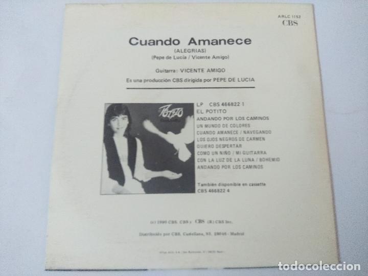 Discos de vinilo: EL POTITO/CUANDO AMANECE/SINGLE PROMOCIONAL. - Foto 3