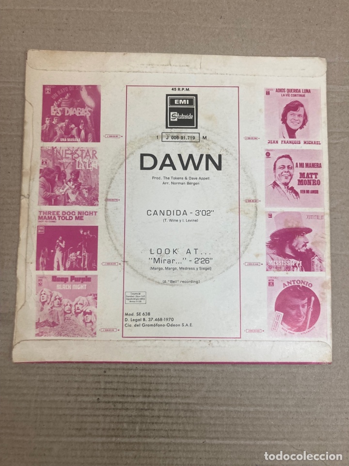 Discos de vinilo: Disco de vinilo Single Dawn - Foto 2