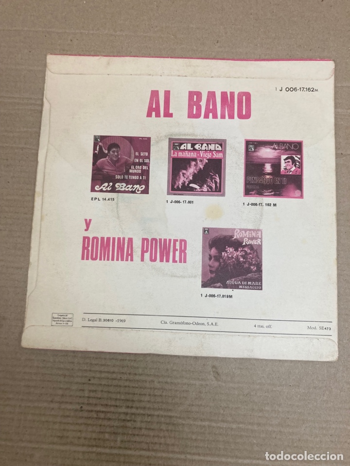 Discos de vinilo: Disco de vinilo Single Albano - Foto 2