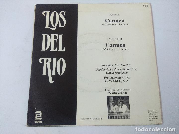 Discos de vinilo: LOS DEL RIO/CARMEN/SINGLE PROMOCIONAL. - Foto 3