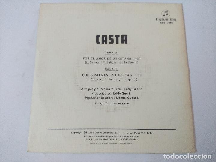 Discos de vinilo: CASTA/POR EL AMOR DE UN GITANO/SINGLE PROMOCIONAL. - Foto 3