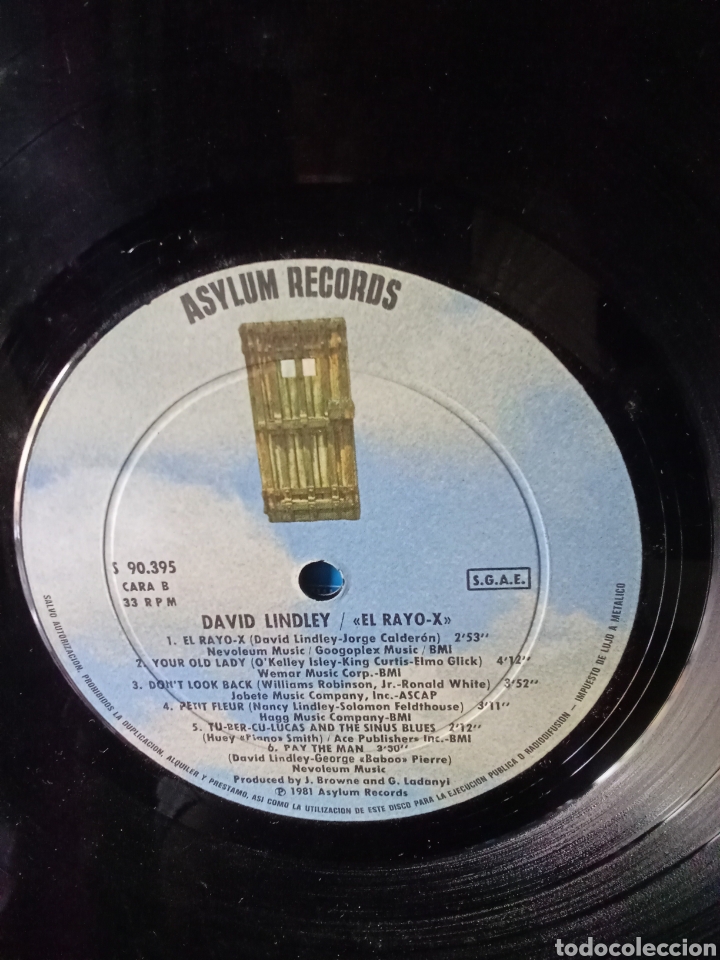 Discos de vinilo: David LINDLEY 1981 Elektra Asylum Records.Copia Spain - Foto 7