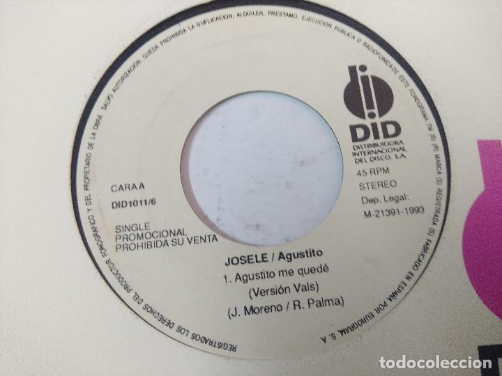 Discos de vinilo: JOSELE/AGUSTITO/SINGLE PROMOCIONAL. - Foto 2