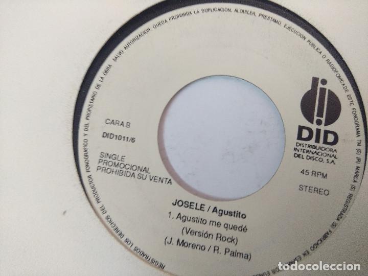 Discos de vinilo: JOSELE/AGUSTITO/SINGLE PROMOCIONAL. - Foto 3