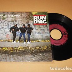 Discos de vinilo: RUN DMC / AEROSMITH - WALK THIS WAY - SINGLE - 1986. Lote 289651573