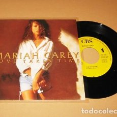 Discos de vinilo: MARIAH CAREY - LOVE TAKES TIME - SINGLE PROMO - 1990. Lote 352566684
