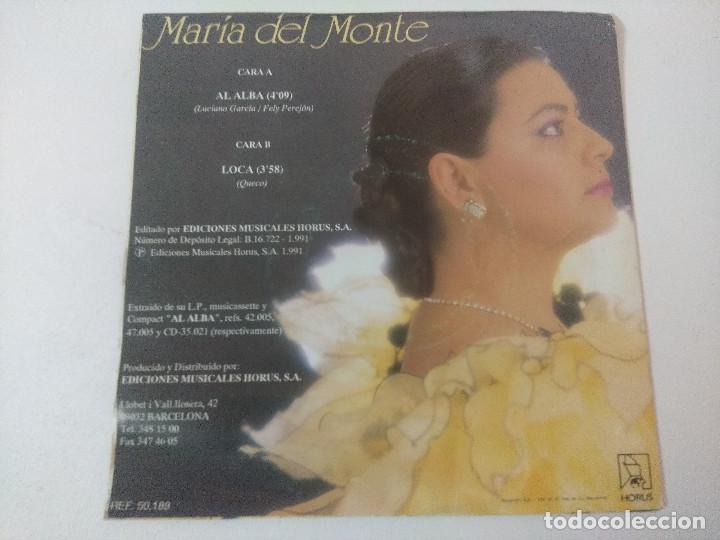 Discos de vinilo: MARIA DEL MONTE/AL ALBA/SINGLE. - Foto 3