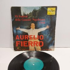 Disques de vinyle: 10 PULGADAS !! AURELIO FIERRO / VI FESTIVAL DELLA CANZONE NAPOLETANA 1958 / DURIUM / MBC. ***/***. Lote 352632679