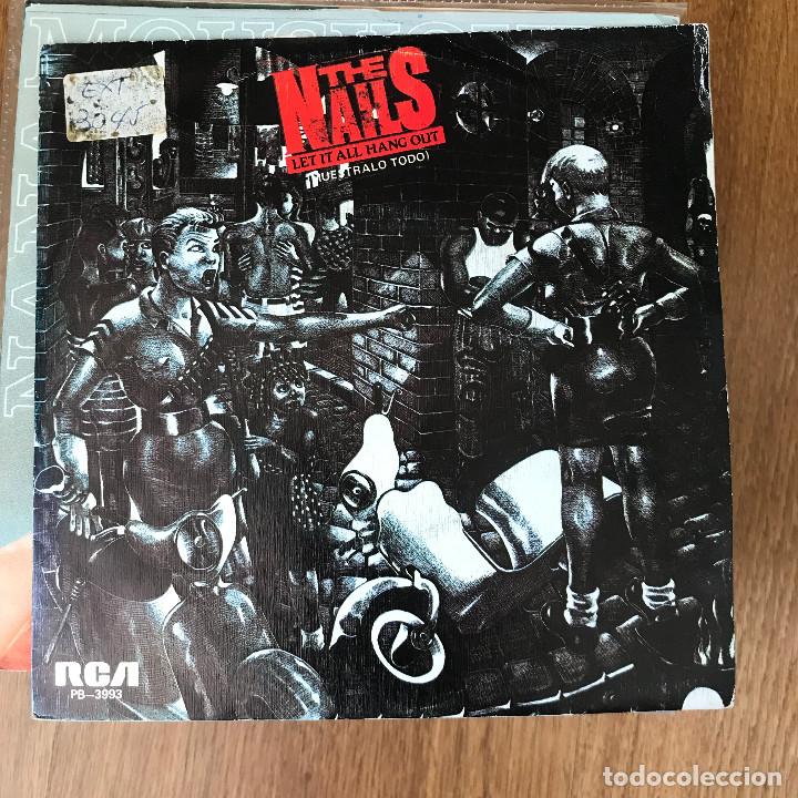 Discos de vinilo: NAILS - LET IT ALL HANG OUT / HOME OF THE BRAVE - SINGLE RCA 1984 PROMO