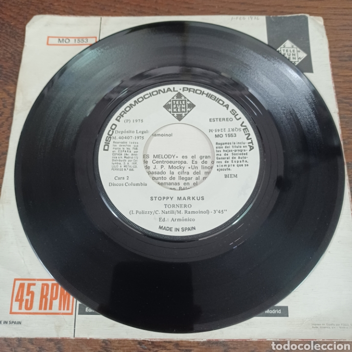 Discos de vinilo: STOPPY MARKUS - DOLANNES MELODIE / TORNERO - Foto 5