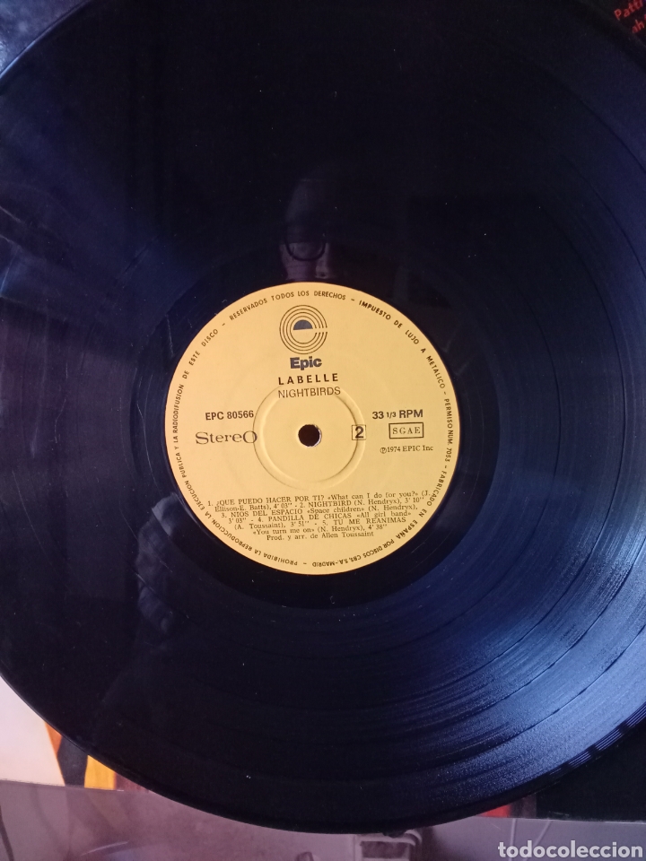 Discos de vinilo: LABELLE &rdquo; NIGHTBIRDS&rdquo;. 1974 Copia Spain - Foto 3