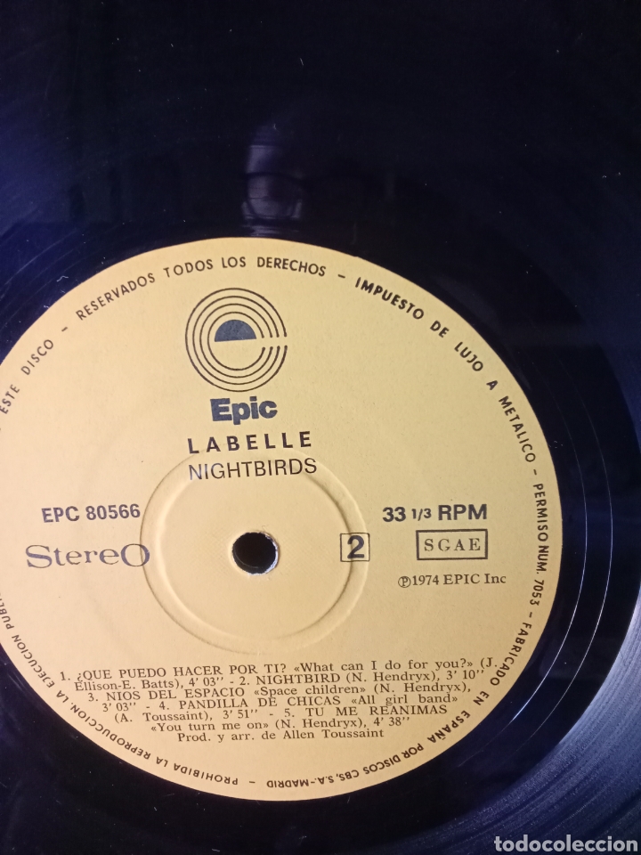 Discos de vinilo: LABELLE &rdquo; NIGHTBIRDS&rdquo;. 1974 Copia Spain - Foto 6