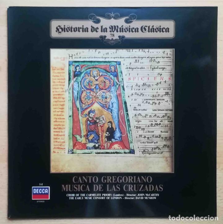 Discos de vinilo: Historia de la M&uacute;sica Cl&aacute;sica N&ordm; 78 Canto Gregoriano. M&uacute;sica de las Cruzadas.