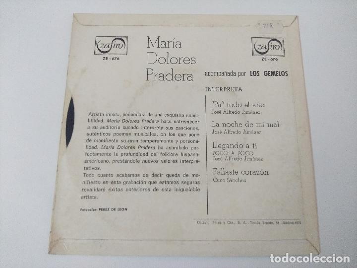 Discos de vinilo: MARIA DOLORES PRADERA ACOMPA&Ntilde;ADA DE LOS GEMELOS/SINGLE. - Foto 3