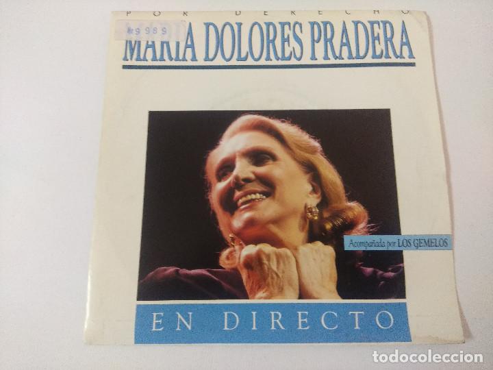 Discos de vinilo: MARIA DOLORES PRADERA/EN DIRECTO/SINGLE PROMO. - Foto 1