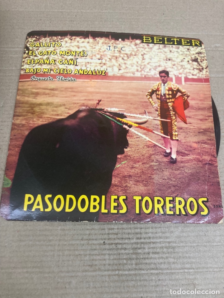 Discos de vinilo: Disco de vinilo Single Pasodobles Toreros - Foto 1