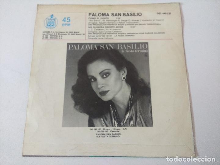 Discos de vinilo: PALOMA SAN BASILIO/COMO EL VIENTO/SINGLE. - Foto 3
