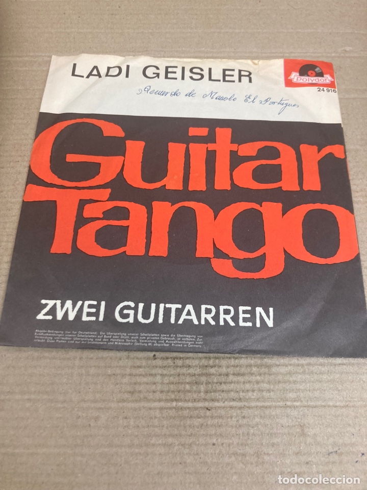 Discos de vinilo: Disco de vinilo Single Guitarra Tango - Foto 2