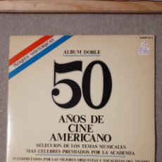 Discos de vinilo: 50 AÑOS DE CINE AMERICANO. ÁLBUM DOBLE. GATEFOLD. ALBUM 137 S. 1978, ESPAÑA. DISCOS VG++, VG++.. Lote 353144604