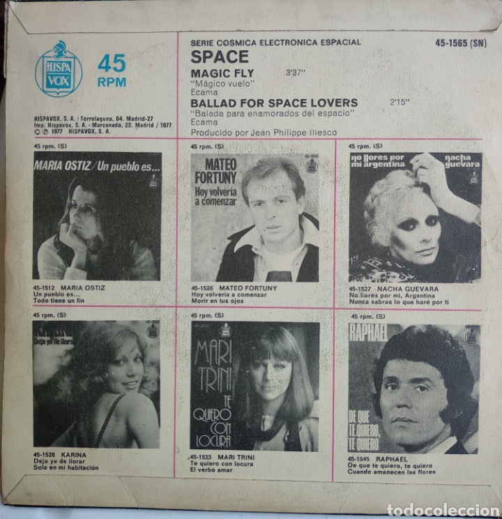 Discos de vinilo: *SPACE. SPAIN. HISPAVOX. 1977. LX1.1 - Foto 2