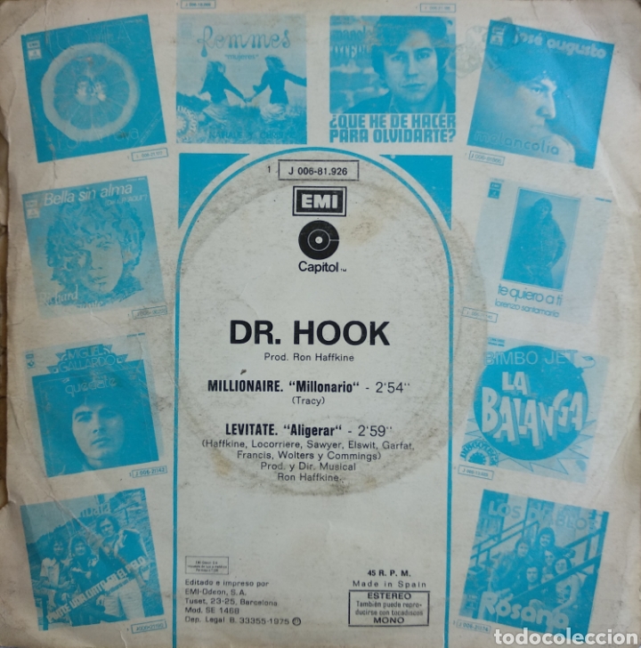 Discos de vinilo: *DR. HOOK. SPAIN. CAPITOL. 1975. LX1.1 - Foto 2