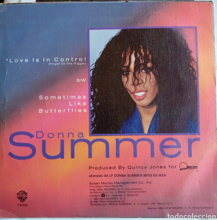Discos de vinilo: . DONNA SUMMER. SPAIN. WARNER. 1982. LX1.1 - Foto 2