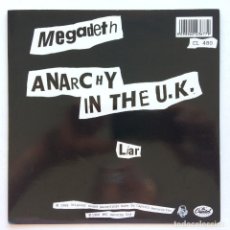 Discos de vinilo: MEGADETH – ANARCHY IN THE U.K. / LIAR , UK 1988 CAPITOL RECORDS