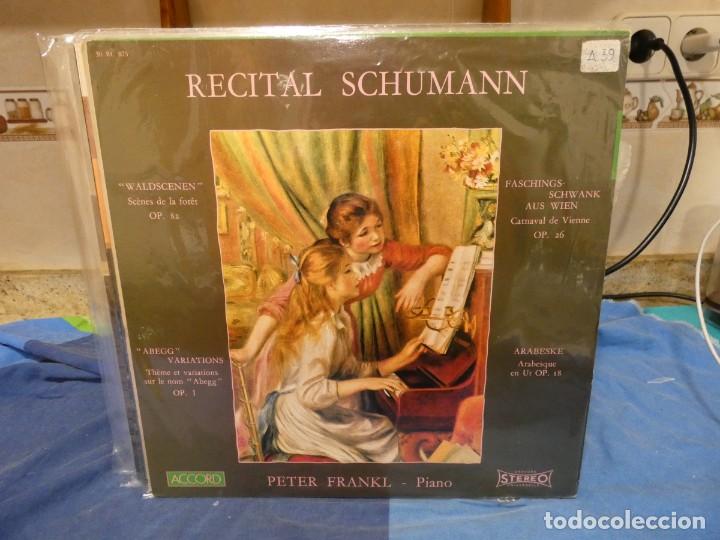 Discos de vinil: pacc172 LP MUSICA CLASICA FRANCES RECITAL SCHUMMAN PETER FRANKL AL PIANO