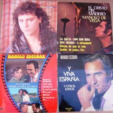 Discos de vinilo: LOTE 4 LP (DOS DE MANOLO ESCOBAR, MANOLO DE VEGA, ANTONIO CARBONELL)