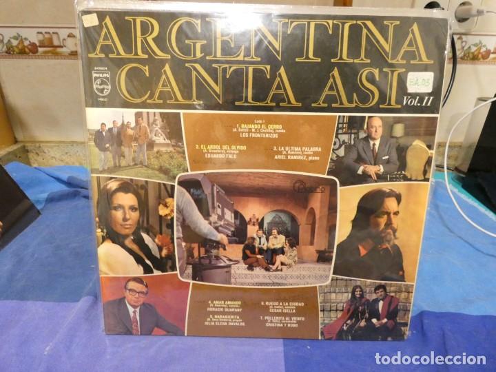 Vinyl records: pacc172 LP ARGENTINA CANTA AS&Iacute; VOL.2 1972 VINILO OK BUEN ESTADO